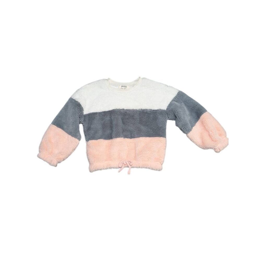 Speechless Kids Color-Blocked Faux Fur Sweater Girls 5